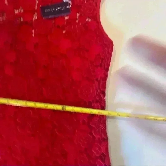 Ralph Lauren Collection Purple Label Embroidered Lace Red Midi Dress 10 M $2990